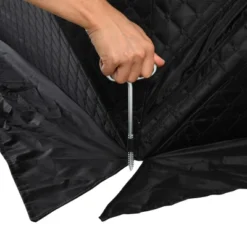 Outsunny 2 Person Ice Fishing Shelter With Padded Walls, Thermal Waterproof Portable Pop Up Ice Tent With 2 Doors, Black -Coleman Camp Shop GUEST c5f162d0 6aa7 4c35 99c1 4cc5c579521e