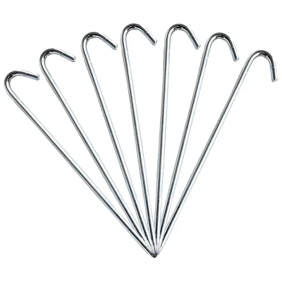 Moose Supply Steel Tent Hook Stakes Heavy Duty Ground Anchor Peg For Tents, Inflatables, Tarps And More, Silver 10 Pack 3 Moose Supply Steel Tent Hook Stakes Heavy Duty Ground Anchor Peg For Tents, Inflatables, Tarps And More, Silver 10 Pack
