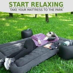 Zone Tech Car Trunk Inflatable Air Mattress - Air Pump Flocking Back Seat Mattress Bed With 2 Inflatable Pillows For Travel Camping Family Outing -Coleman Camp Shop GUEST ccadf303 53bd 4de3 b96d 501688127bb0