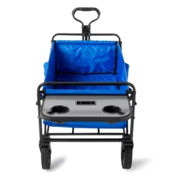 Mac Sports Heavy Duty Steel Frame Collapsible Folding 150 Pound Capacity Outdoor Garden Utility Wagon Yard Cart With Table And Cup Holders, Blue -Coleman Camp Shop GUEST cd09f577 d5b9 48cb b2de 83d1dbb120ea