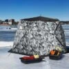 Outsunny 4 Person Insulated Ice Fishing Shelter 360-Degree View, Pop-Up Portable Ice Fishing Tent With Carry Bag, Two Doors And Anchors, Camouflage -Coleman Camp Shop GUEST cd2ec413 5a22 4c3b 9d8b 32cd05791d73