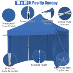 Tangkula 10x10ft Pop Up Tent, 4 Height Adjustment Folding Camping Tent With Awning -Coleman Camp Shop GUEST d2101b7d 7ca4 42a8 bc41 43c091086bae