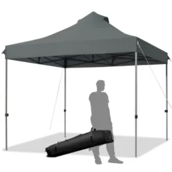 Costway 10' X 10' Portable Pop Up Canopy Event Party Tent Adjustable W/Roller Bag White/Blue/Grey 24 Costway 10' X 10' Portable Pop Up Canopy Event Party Tent Adjustable W/Roller Bag White/Blue/Grey -Coleman Camp Shop GUEST d2410023 e7f6 4028 8735 67e97b6ce18a