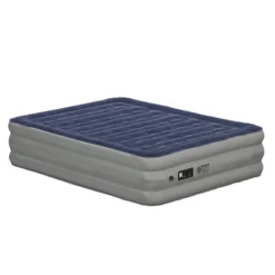 Emma And Oliver 18 Inch Raised Inflatable Air Mattress With Internal Electric Pump