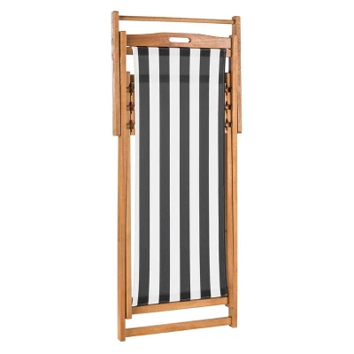 Loren Foldable Sling Chair - Natural/Black/White - Safavieh 6 Loren Foldable Sling Chair - Natural/Black/White - Safavieh - Image 4