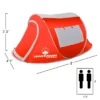 Pop-up Tent - 2 Person Water-Resistant Barrel Style Tent For Camping With Rain Fly And Carry Bag - Sunchaser 2-person Tent By Wakeman Outdoors (Red) -Coleman Camp Shop GUEST d87549f8 e2aa 44ee 824f 4e8a1ab2d30a 1