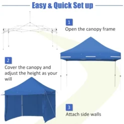 Tangkula 10x10ft Pop Up Tent, 4 Height Adjustment Folding Camping Tent With Awning -Coleman Camp Shop GUEST d919c548 d8ff 48be badd ec88486d07a4
