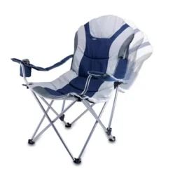 Picnic Time Reclining Camp Chair With Carrying Case - Navy