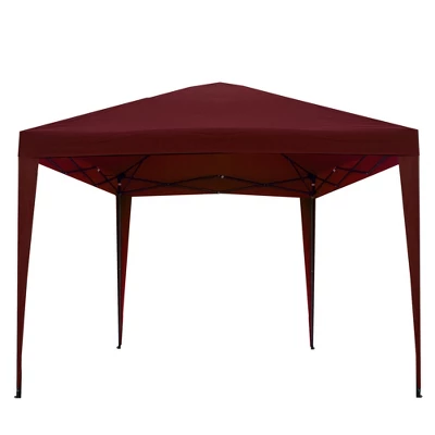 Northlight 10' X 10' Burgundy Pop-Up Outdoor Canopy Gazebo 4 Northlight 10' X 10' Burgundy Pop-Up Outdoor Canopy Gazebo - Image 2