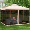 Tangkula 10'x10'Outdoor Canopy Gazebo Art Steel Frame 2-Tiers Party Patio Large Canopy Gazebo W/Netting&Side Walls -Coleman Camp Shop GUEST dfcb1d1f 163d 4783 baf7 b93c70ef19fa