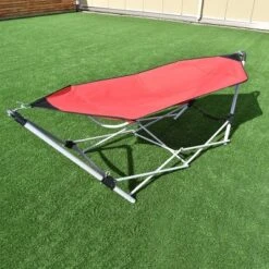 Costway Red Portable Folding Hammock Lounge Camping Bed Steel Frame Stand W/Carry Bag -Coleman Camp Shop GUEST dfe73d6b 16d7 47d8 8d8a abdf0edc168c