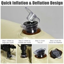 Costway Inflatable SUV Air Backseat Mattress Flocking Travel Pad W/Pump Camping Travel -Coleman Camp Shop GUEST e0fbe56c 5c71 4076 8a06 2a8b13b251b9