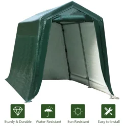 Costway 7'x12' Patio Tent Carport Storage Shelter Shed Car Canopy Heavy Duty Green -Coleman Camp Shop GUEST e17f21e2 2ceb 4cce 81b6 9f4c02ea81d5