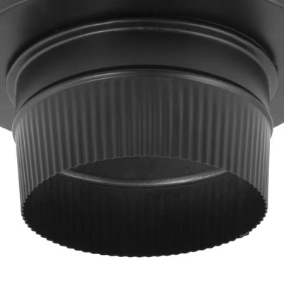 DuraVent 6DBK-ADSL DuraBlack Single Wall Snap Lock Chimney Connection Adapter To Ceiling Support Box Or Finishing Collar, 6 Inch Diameter 4 DuraVent 6DBK-ADSL DuraBlack Single Wall Snap Lock Chimney Connection Adapter To Ceiling Support Box Or Finishing Collar, 6 Inch Diameter - Image 2