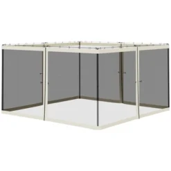 Outsunny 12' X 12' Replacement Mesh Sidewall Netting For Patio Gazebos And Canopy Tents With Zippers (Sidewall Only), Cream 9 Outsunny 12' X 12' Replacement Mesh Sidewall Netting For Patio Gazebos And Canopy Tents With Zippers (Sidewall Only), Cream -Coleman Camp Shop GUEST e79f773d 22e0 4beb 8277 ab0c338bc318