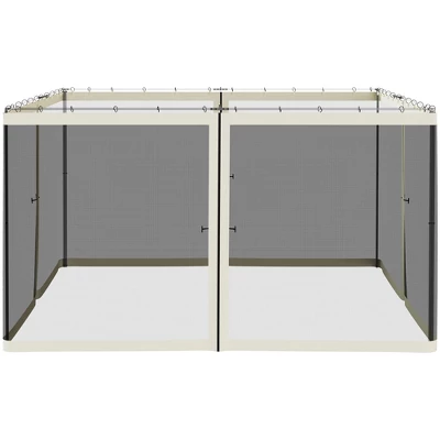 Outsunny 12' X 12' Replacement Mesh Sidewall Netting For Patio Gazebos And Canopy Tents With Zippers (Sidewall Only), Cream 6 Outsunny 12' X 12' Replacement Mesh Sidewall Netting For Patio Gazebos And Canopy Tents With Zippers (Sidewall Only), Cream - Image 4
