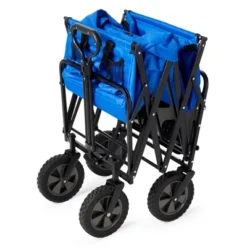 Mac Sports Heavy Duty Steel Frame Collapsible Folding 150 Pound Capacity Outdoor Garden Utility Wagon Yard Cart With Table And Cup Holders, Blue -Coleman Camp Shop GUEST eba5fe51 55ae 4ba7 a5ca 18b8050750f1