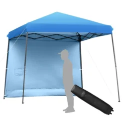 Tangkula 10x10 Ft Pop Up Canopy Tent One Person Set-up Instant Shelter With Central Lock W/ Roll-up Side Wall -Coleman Camp Shop GUEST ec377b53 9bae 4e3a 82df 2a2cb309723f