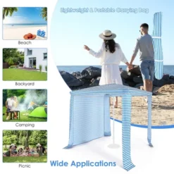 Costway 6.6' X 6.6' Foldable Beach Cabana Easy-Setup Beach Canopy W/ Carry Bag NavyBlue 18 Costway 6.6' X 6.6' Foldable Beach Cabana Easy-Setup Beach Canopy W/ Carry Bag NavyBlue -Coleman Camp Shop GUEST ed0bd545 b41b 4362 8cb4 6853529f00eb