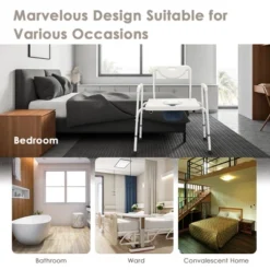 Costway 3-in-1 Bedside Commode Portable Toilet W/ Adjustable Height & Drop-arm 17 Costway 3-in-1 Bedside Commode Portable Toilet W/ Adjustable Height & Drop-arm -Coleman Camp Shop GUEST ef7d1705 43f5 41ae b595 f87241728e1a