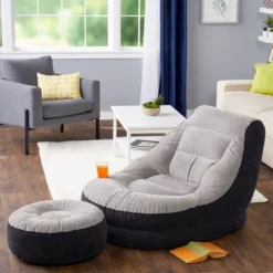 Intex 68564E Inflatable Ultra Lounge Chair With Cup Holder And Ottoman Set, Gray -Coleman Camp Shop GUEST f4216bb1 cab1 4347 8fc8 599198d9e67d