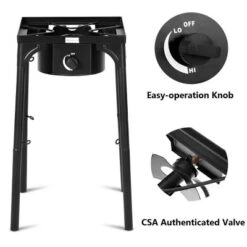 Costway Portable Propane 100000BTU Single Burner Outdoor Camp Stove W Adjustable Legs -Coleman Camp Shop GUEST f4953e7f 4fdd 4589 8b11 ca9dc5c4a048