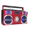 Studebaker SB2145 80's Retro Street Portable Bluetooth Boombox With FM Radio, CD Player, LED EQ And 10 Watts RMS Power