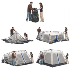 Coleman 14 X 10 Foot 8 Person Instant Cabin Camping Double Thick Fabric Family Tent With Integrated Rainfly And Carry Bag For Camping And Hiking -Coleman Camp Shop GUEST f9009bca c32f 45ce 9944 225975d57761
