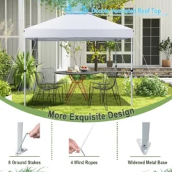 Costway 2-Tier 10' X 10' Pop-up Canopy Tent Instant Gazebo Adjustable Carry Bag With Wheel -Coleman Camp Shop GUEST f9e42a6f 4dbc 4d60 ade3 7806844d7c14