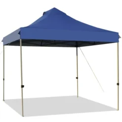 Tangkula 10' X 10' Pop Up Canopy Tent Easy Set-up Outdoor Tent Commercial Instant Shelter W/ 3 Adjustable Heights Blue/Grey/White -Coleman Camp Shop GUEST fc4d6c23 e8d4 43b3 be32 4fd244baeed1